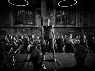 York Fashion Week runway and crowd